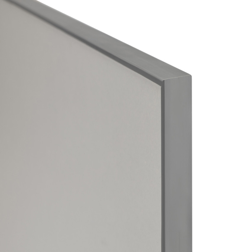 Perfil de mueble C 18 mm, gris con cinta adhesiva, longitud 5 m.