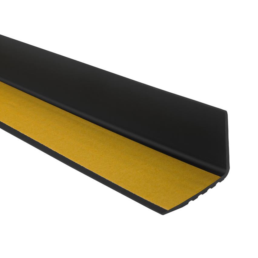 Perfil antideslizante para escaleras con adhesivo, perfil de aviso, 55x40mm, negro 