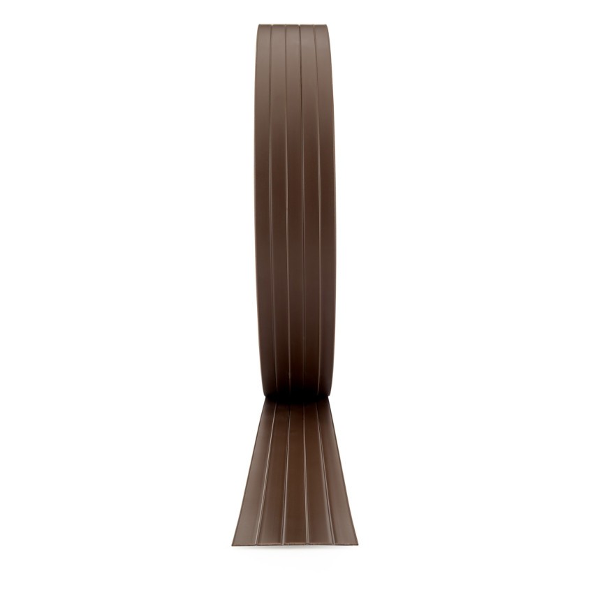 PVC duro privacidad tiras privacidad rollo doble barra valla jardín tiras altura: 4,75cm espesor: 1,5mm, marrón RAL 8017