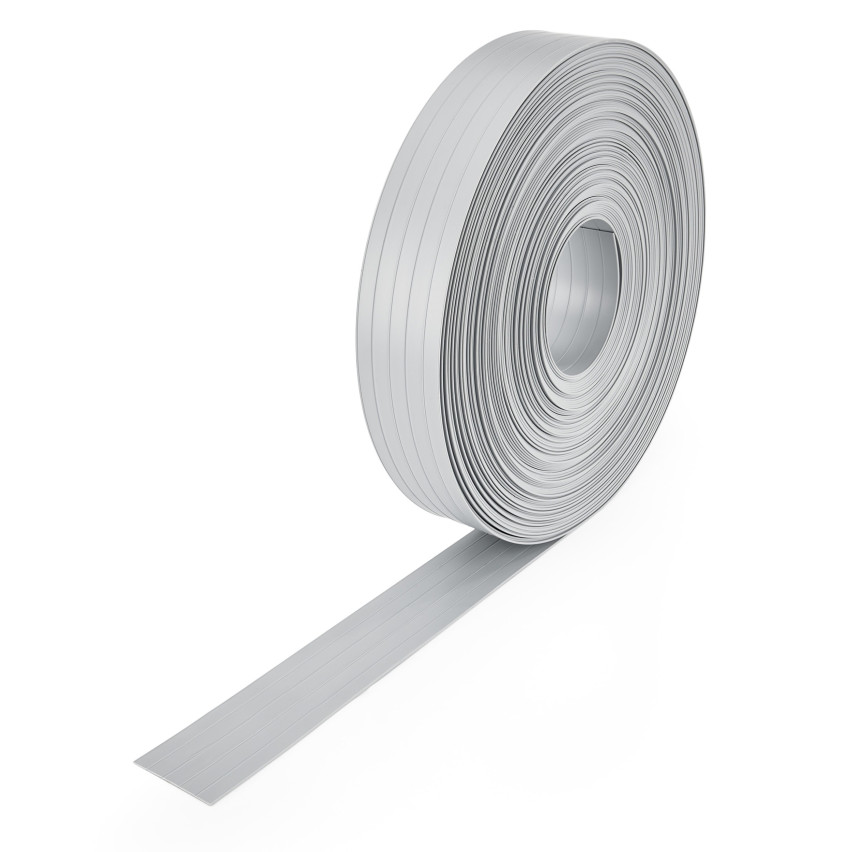 PVC duro privacidad tiras privacidad rollo doble barra valla jardín tiras Altura: 4,75cm Espesor: 1,5mm, Gris RAL7040