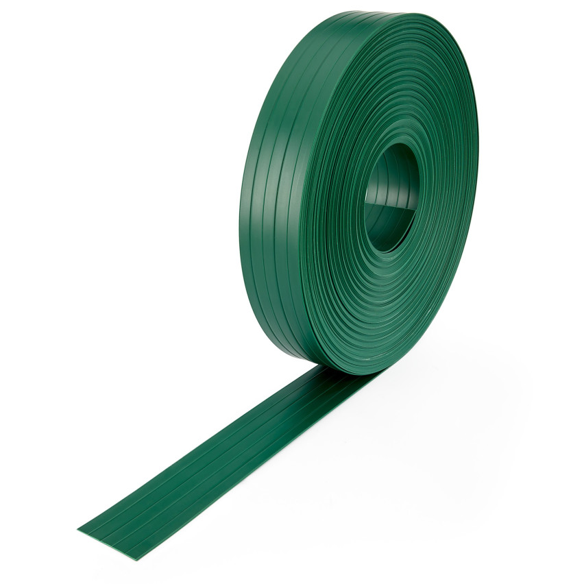 PVC duro privacidad tiras privacidad rollo doble barra valla jardín tiras altura 4,75cm espesor: 1,5mm, verde RAL6005