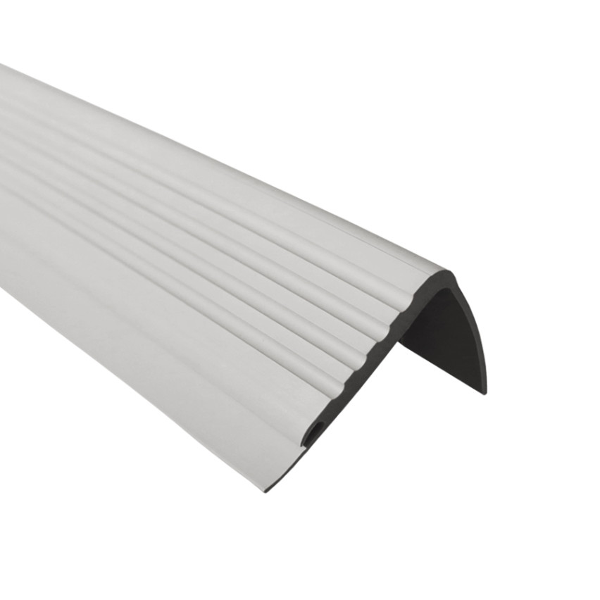 Perfil antideslizante para escaleras con adhesivo, 48x42mm, gris, 