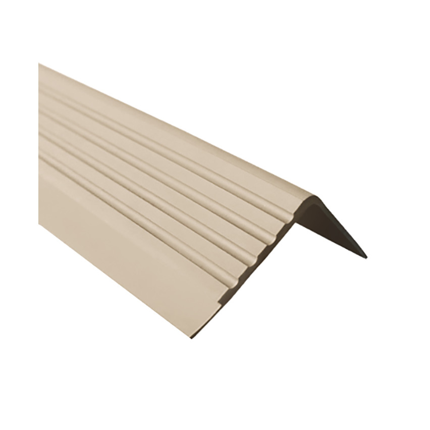 Perfil antideslizante para escaleras 40x40mm, 150cm, beige