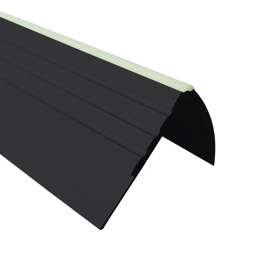 Perfil antideslizante para escaleras 40x40mm, 150cm, negro