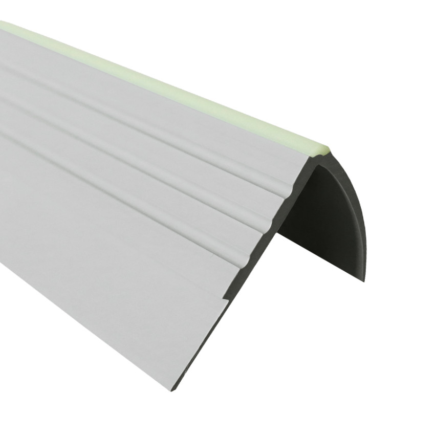 Perfil antideslizante para escaleras 40x40mm, 150cm, gris