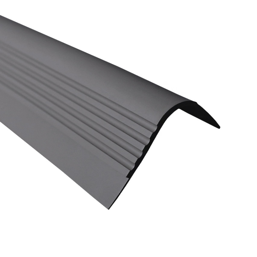 Perfil antideslizante para escaleras 40x42mm, 150cm, gris oscuro