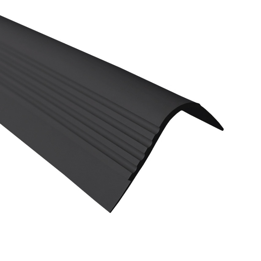 Perfil antideslizante para escaleras 40x42mm, 150cm, negro