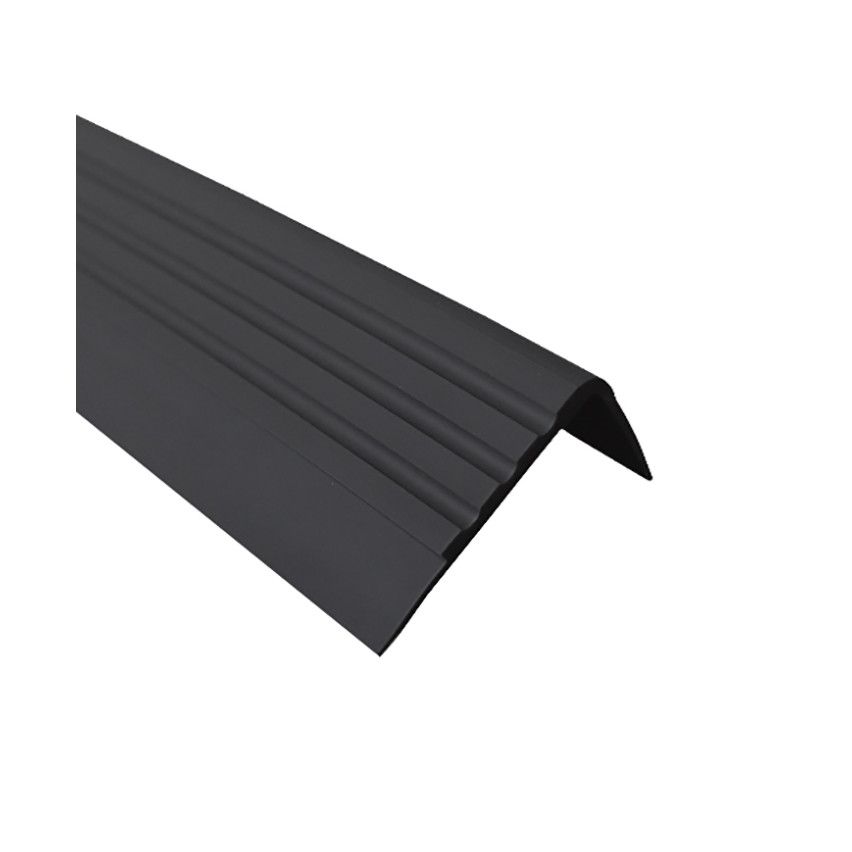 Perfil antideslizante para escaleras con adhesivo, 30x27mm, negro