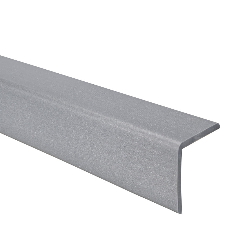 Perfil angular de PVC, plástico autoadhesivo, protección de bordes, plástico autoadhesivo, plata