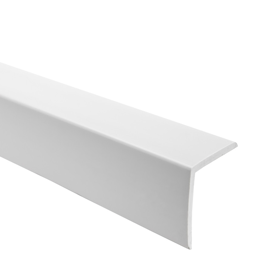 Perfil angular de PVC, plástico autoadhesivo, protección de bordes, plástico autoadhesivo, gris claro