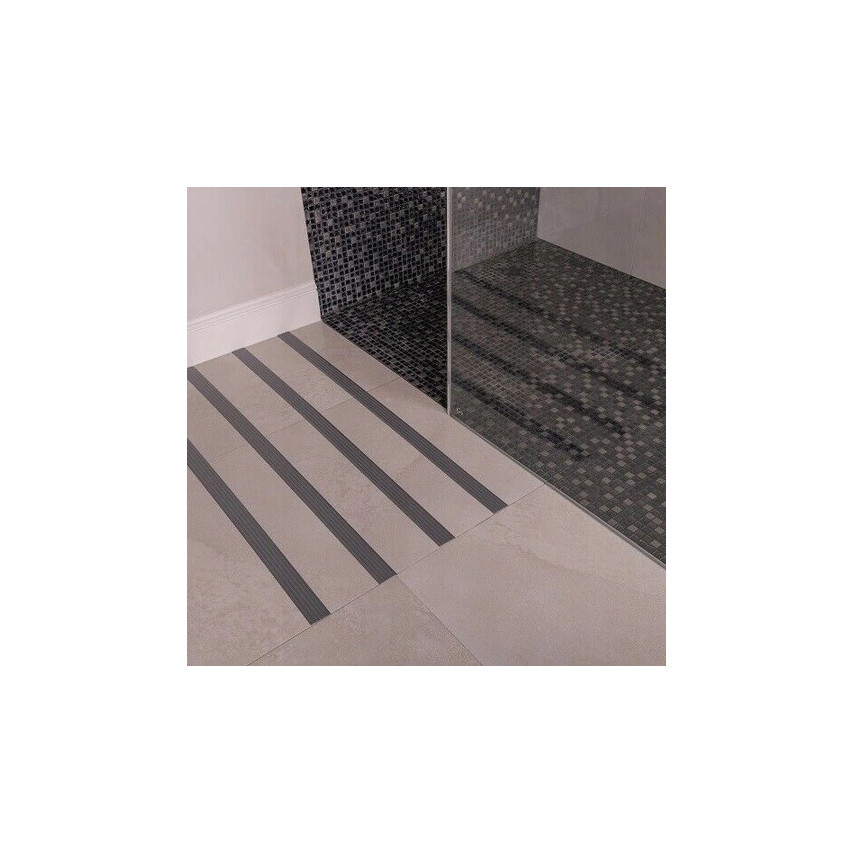 Cinta antideslizante de PVC Autoadhesiva, tiras antideslizantes para escaleras, protección antideslizante, 5 m, gris