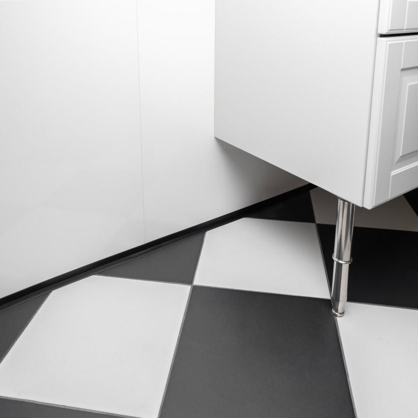 Zócalo blando autoadhesivo, remate de pared cocina y baño, cinta de sellado de PVC, zócalo angular flexible, negro