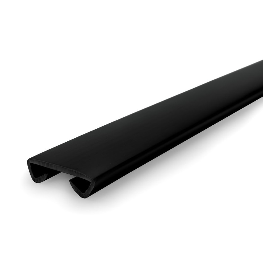 Barandilla de PVC con pasamanos de 40x8mm en negro 