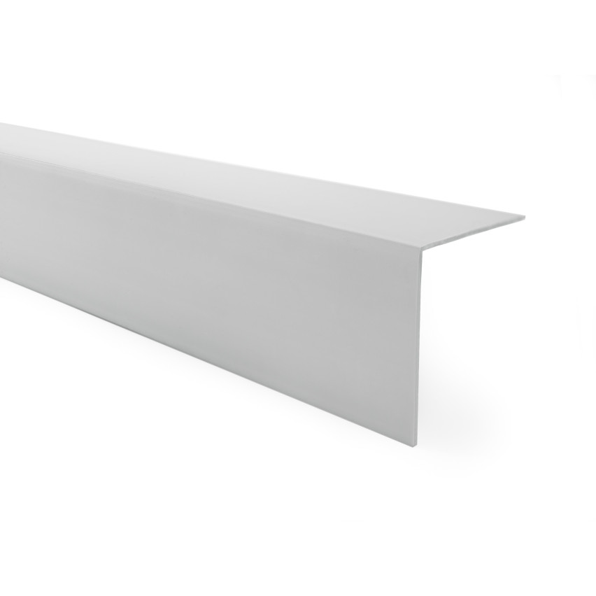 Perfil angular de PVC, protección de cantos autoadhesiva, protección de esquinas, gris, 