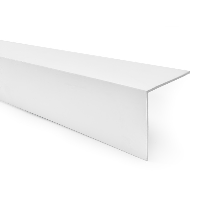 Perfil angular de PVC, protección de cantos autoadhesiva, protección de esquinas, blanco, 