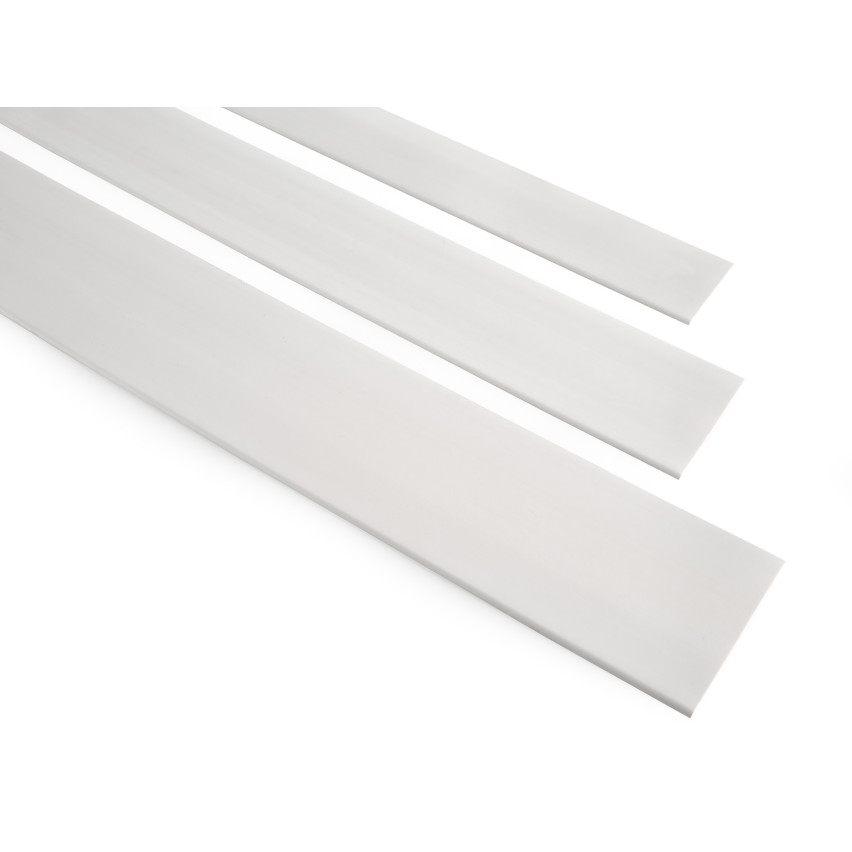 Banda de recubrimiento adhesiva de PVC, reborde de ventana de plástico plano, perfil terminal blanco 5m